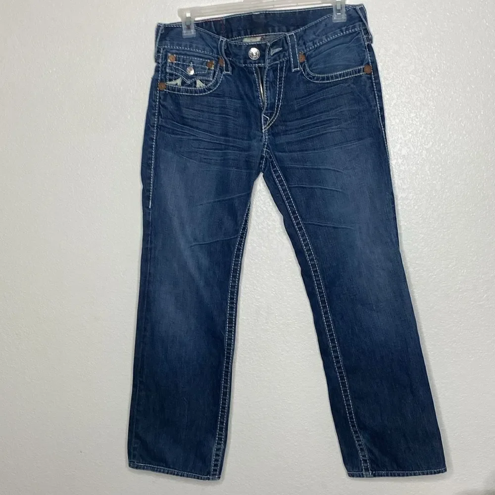 TRUE RELIGION Men’s Rainbow Ricky Jeans Size 32 x 30 . Made in USA